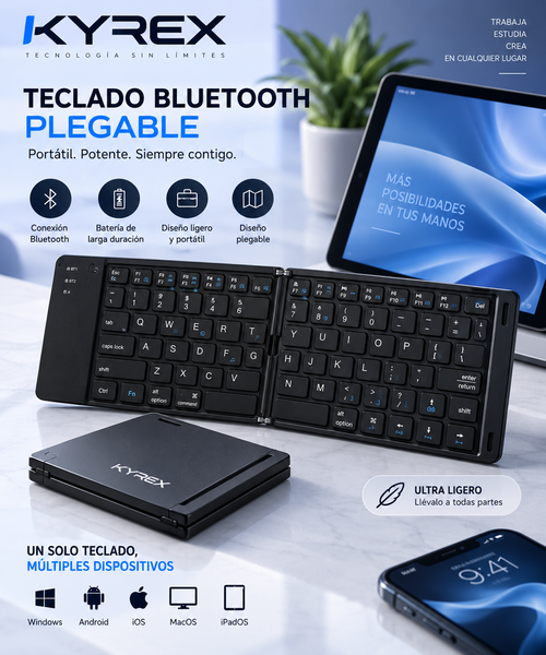 Teclado Bluetooth Plegable KYREX Mini