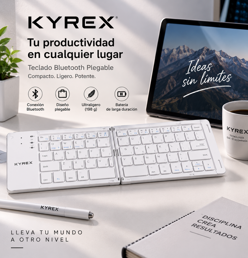 Teclado Bluetooth Plegable KYREX Mini